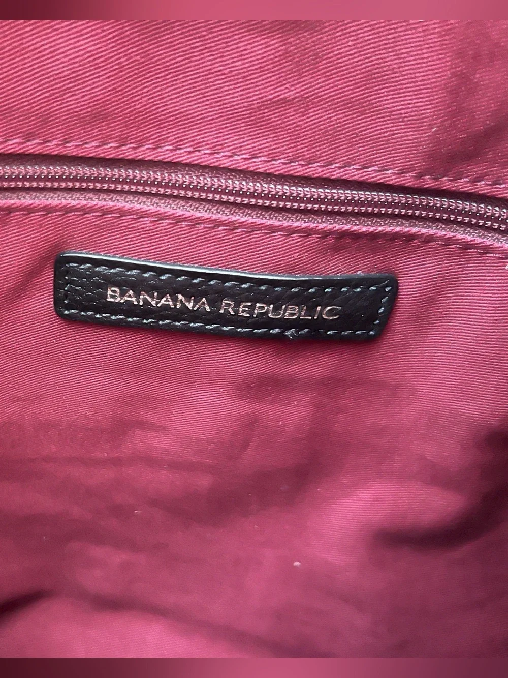 Banana Republic Black Pebbled Leather Satchel/Shoulder Bag